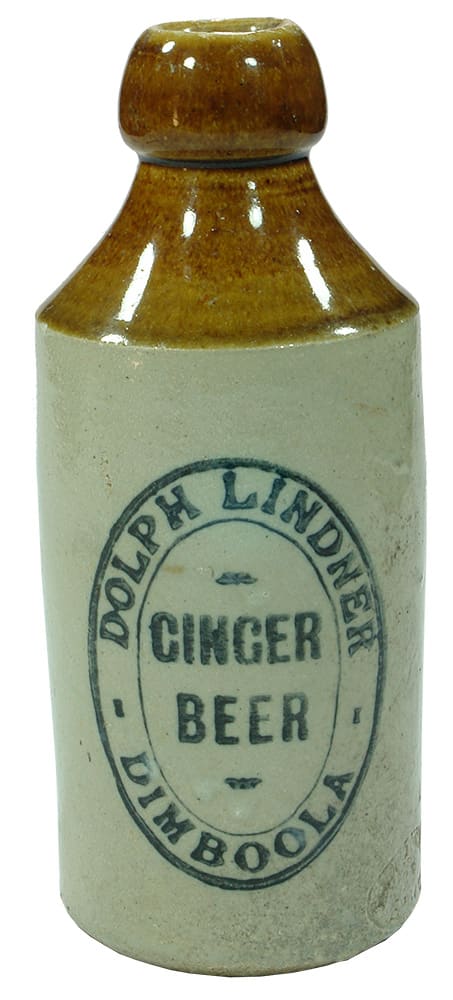 Dolph Lindner Ginger Beer Dimboola Stoneware Bottle