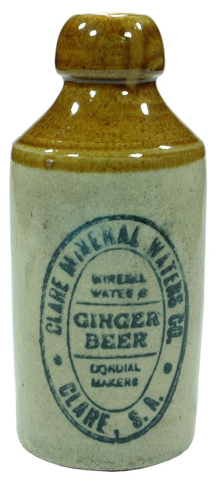 Clare Mineral Waters Stoneware Ginger Beer Bottle