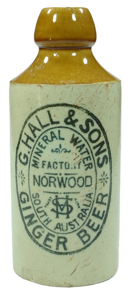 Hall Sons Norwood Ginger Beer Stoneware Bottle