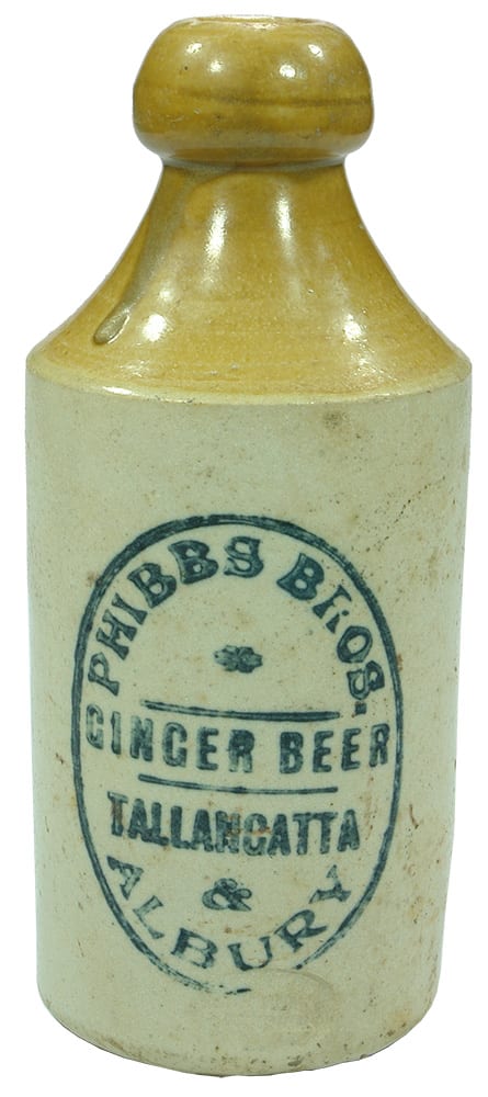 Phibbs Bros Ginger Beer Albury Tallangatta Bottle