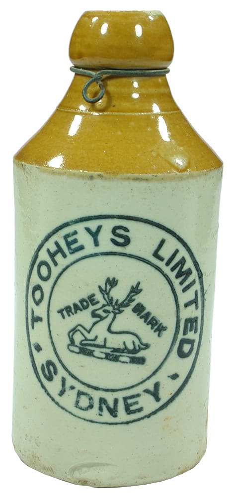 Tooheys Limited Sydney Stoneware Ginger Beer Bottle