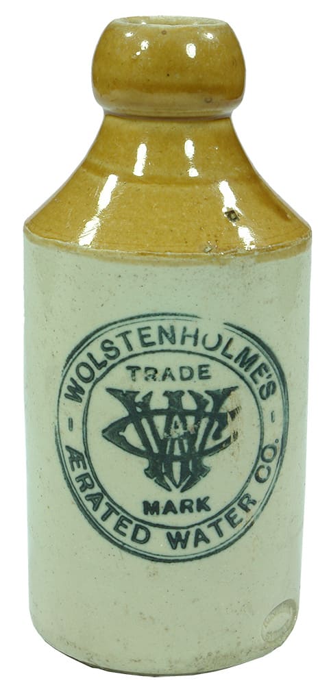 Wolstenholme's Aerated Water Stoneware Ginger Beer Bottle