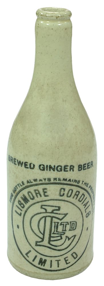 Lismore Cordials Brewed Ginger Beer Old Bottle