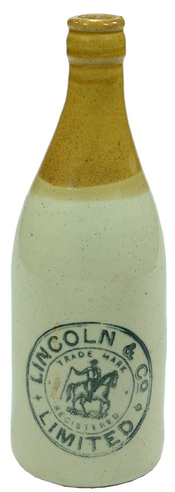 Lincoln Stockman Stoneware Ginger Beer Bottle