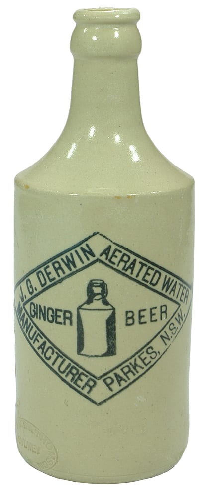 Derwin Parkes Stoneware Ginger Beer Bottle