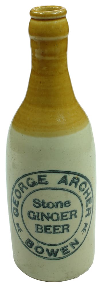 George Archer Bowen Stoneware Ginger Beer Bottle