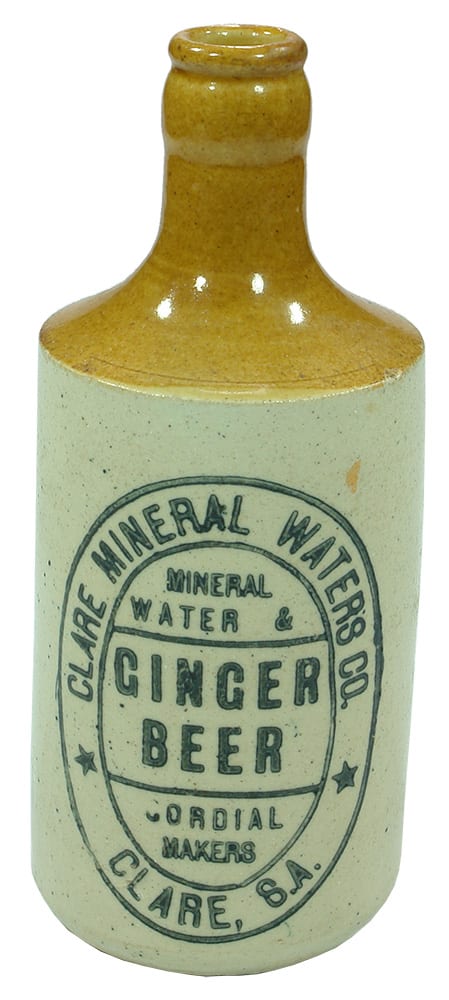 Clare Mineral Waters Stoneware Ginger Beer Bottle