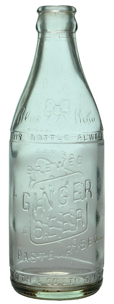 Blue Bow Tooth Sydney Ginger Beer Bottle