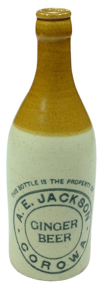 Jackson Ginger Beer Corowa Stoneware Bottle