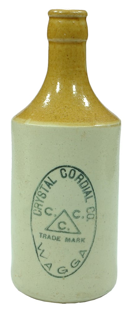 Crystal Cordial Wagga Stoneware Ginger Beer Bottle