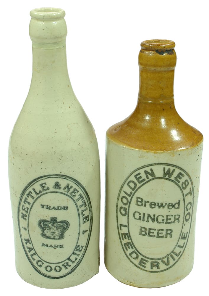 Nettle Golden West Stoneware Ginger Beer Bottles