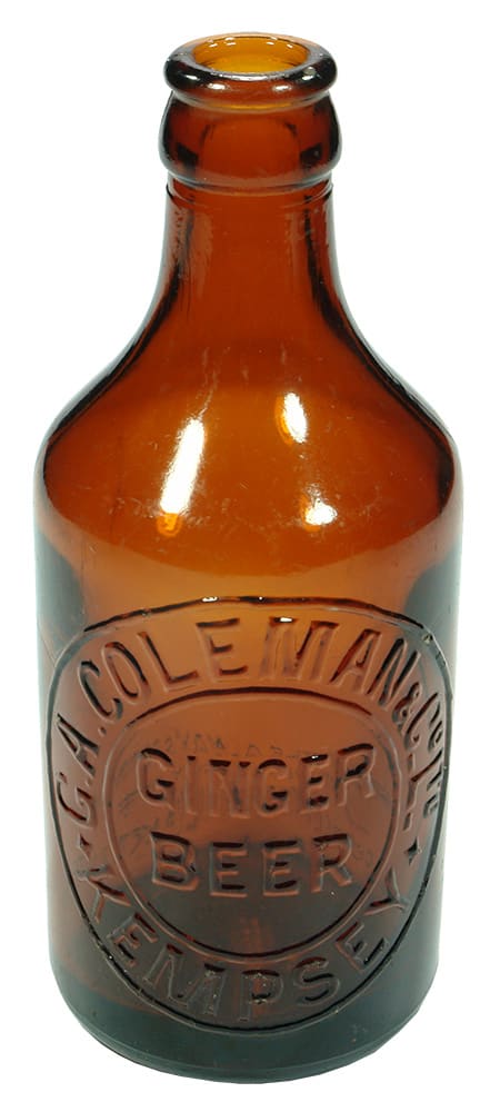 Coleman Kempsey Ginger Beer Glass Bottle