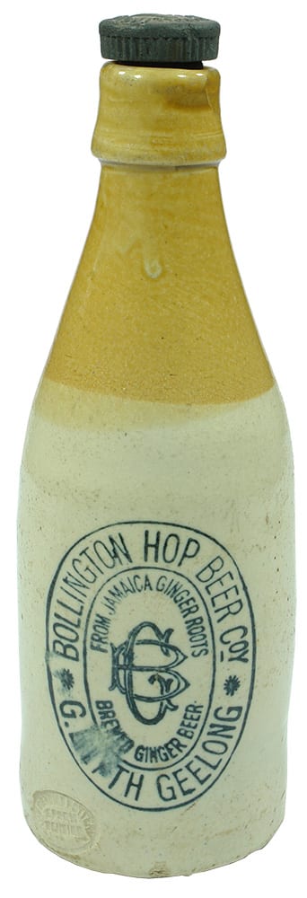 Bollington Hop Beer Geelong Stoneware Bottle