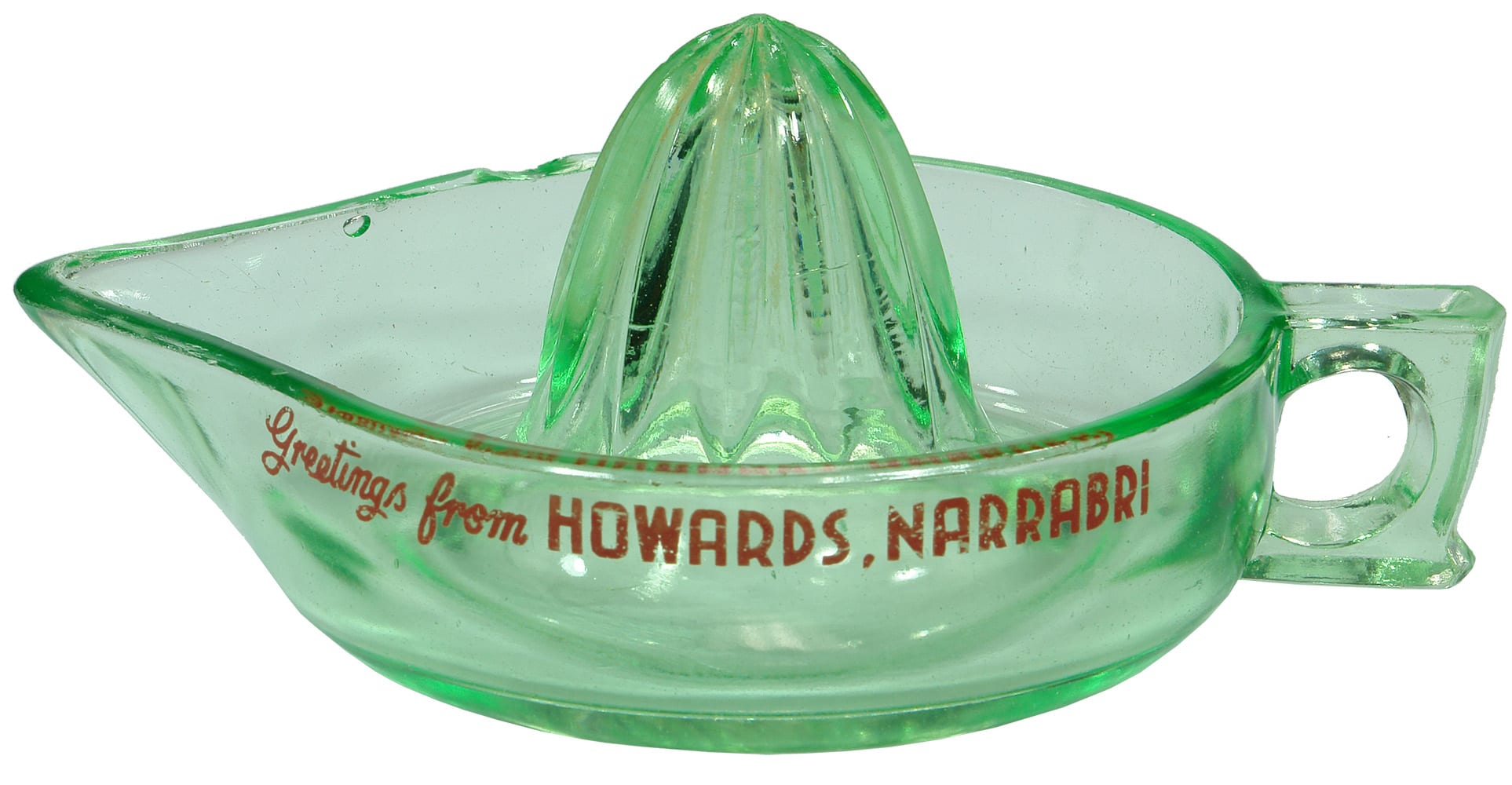 Howards Narrabri Uranium Glass Lemon Squeezer