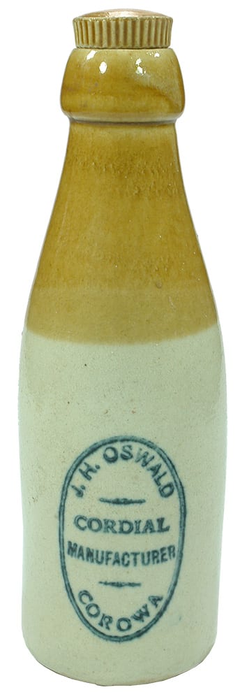 Oswald Cordial Manufacturer Corowa Internal Thread Stoneware Bottle