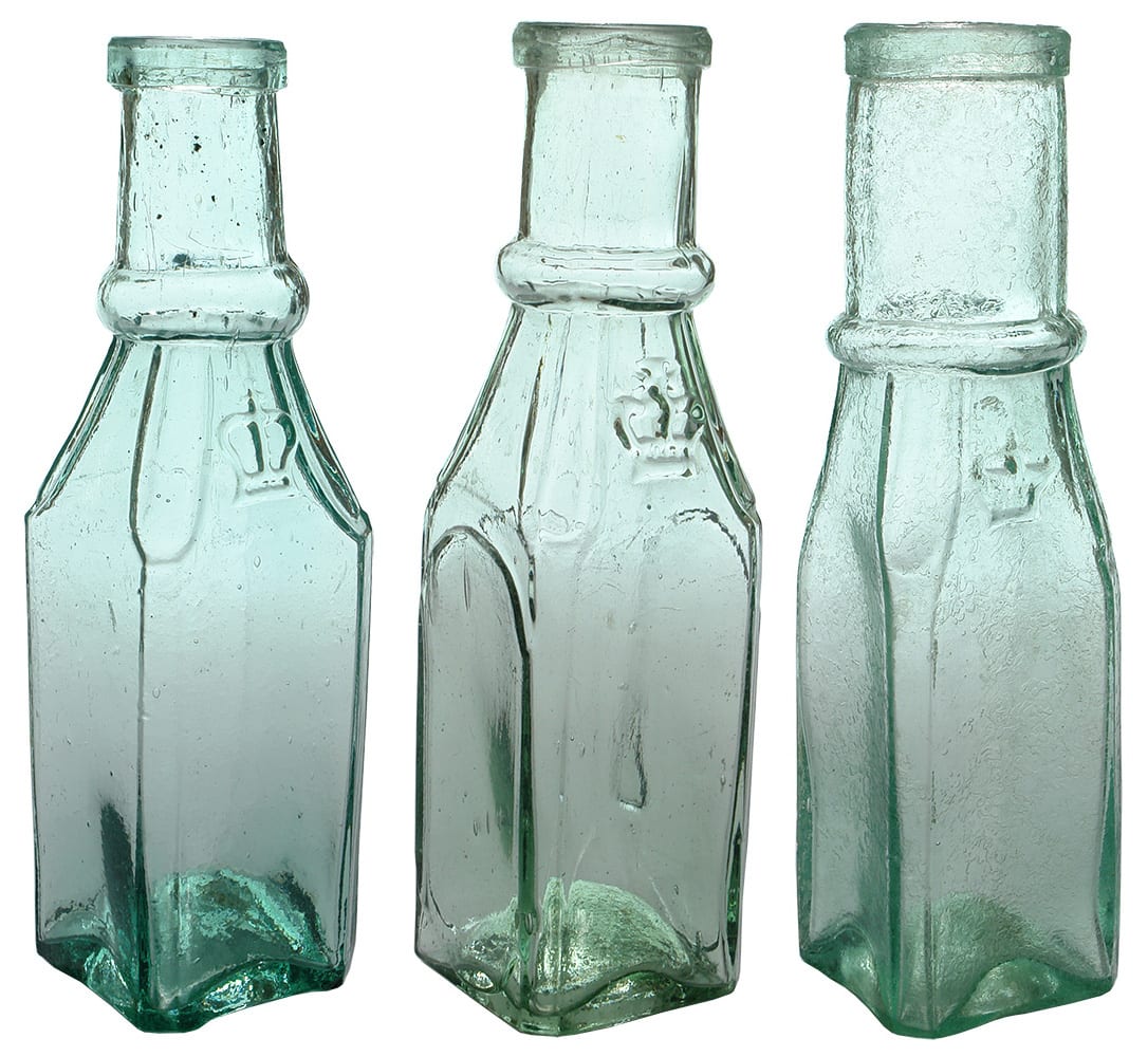 Goldfields Antique Batty Crown Pickle Bottles