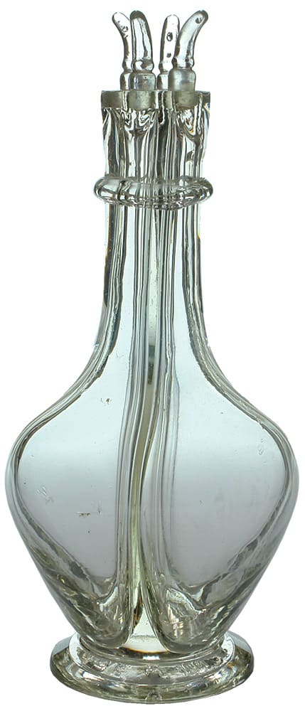 Four chamber French Glass Decanter