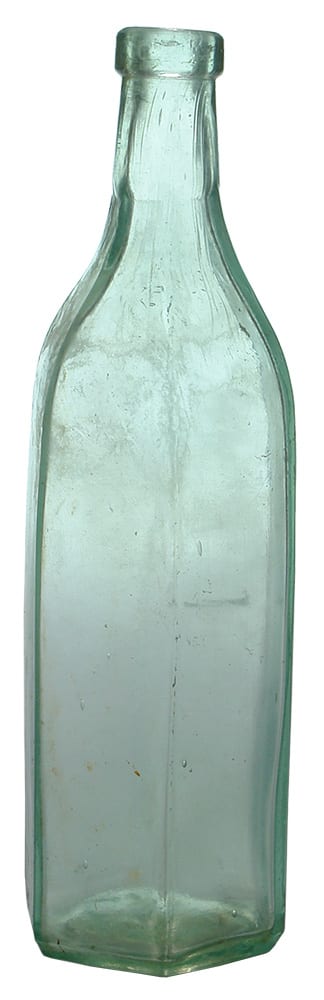 Hexagonal Cordial Antique Bottle