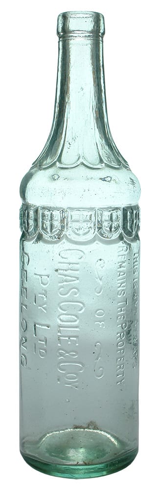 Chas Cole Geelong Vintage Cordial Bottle