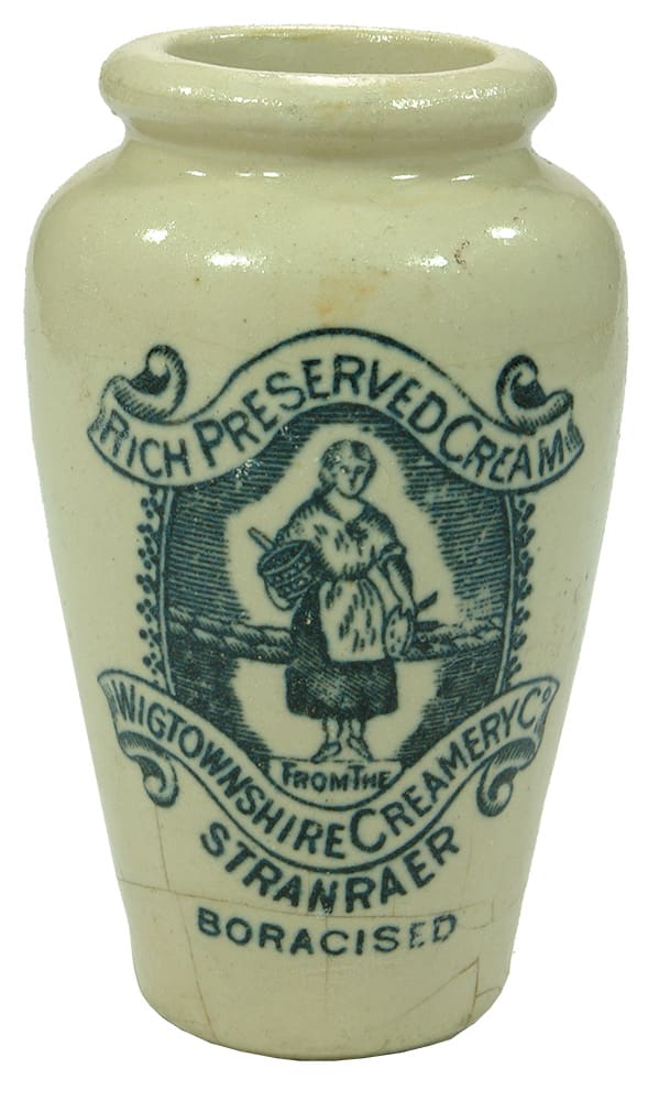 Wigtownshire Stranraer Boracised Stoneware Cream Jar