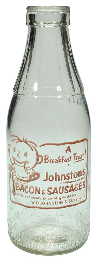 Masters Johnstons Gardenia Western Australia Milk Bottle