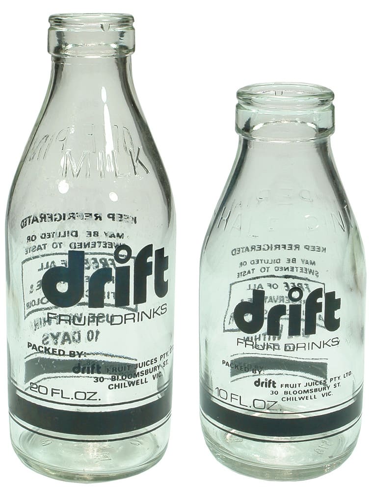 Drift Fruit Juices Chilwell Ceramic Label Bottles