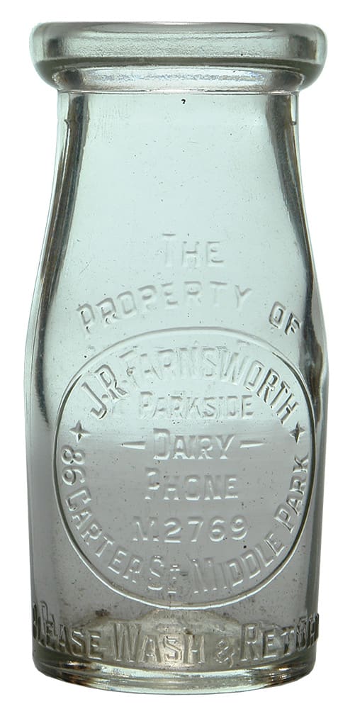 Farnsworth Parkside Dairy Middle Park Pint Bottle