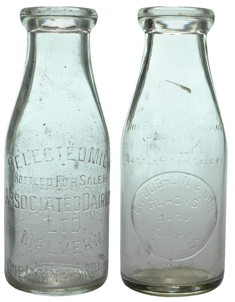 Malvern Melbourne Pint Milk Bottles