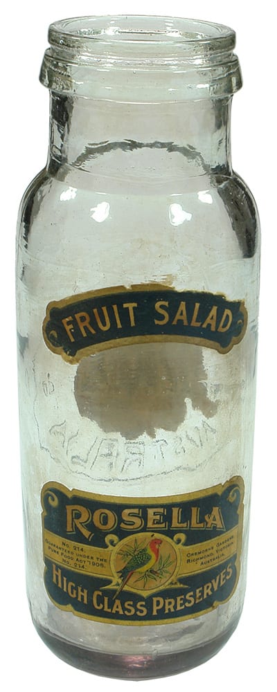 Rosella Preserving Australia Glass Fruit Salad Jar