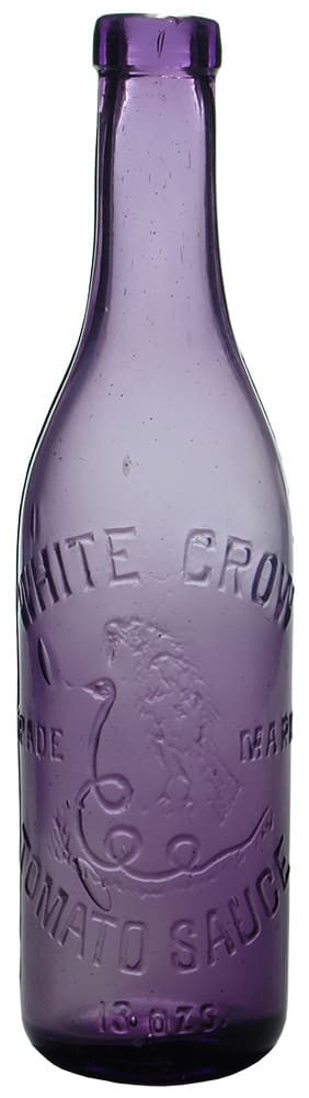 White Crow Tomato Sauce Purple Glass Bottle