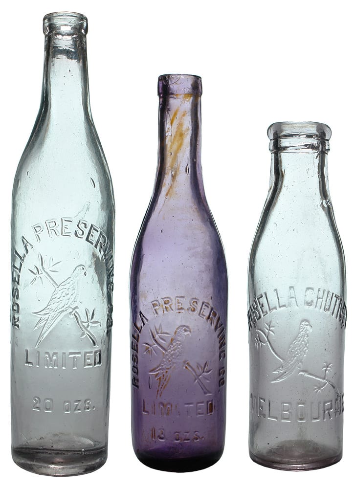 Rosella Preserves Amethyst Bottles