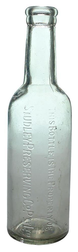 Studley Preserving Company melbourne Sauce Bottle