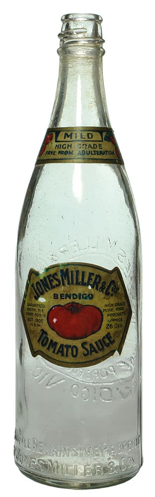 Jones Miller High Grade Food Products Bottle