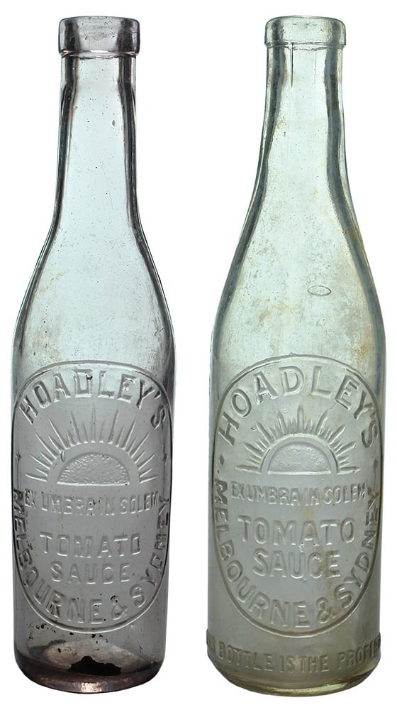 Hoadley's Tomato Sauce Antique Bottles