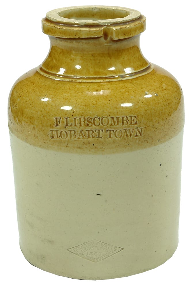 Lipscombe Hobart Town Doulton Watts Stoneware Jar