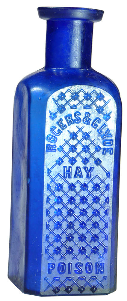 Rogers Glyde Poison Hay Cobalt Blue Bottle
