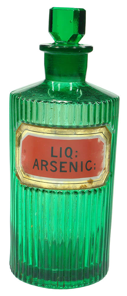 Liq Arsenic Green Glass Pharmacy Jar