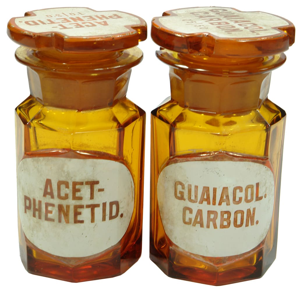 Amber Glass Pharmacists Jars