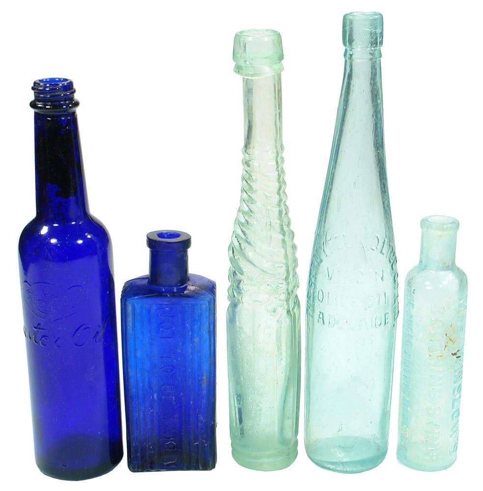 Collection Glass Antique Bottles