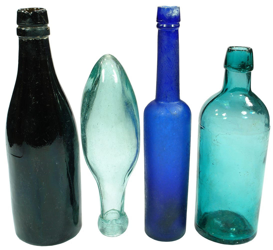 Collection Glass Antique Bottles