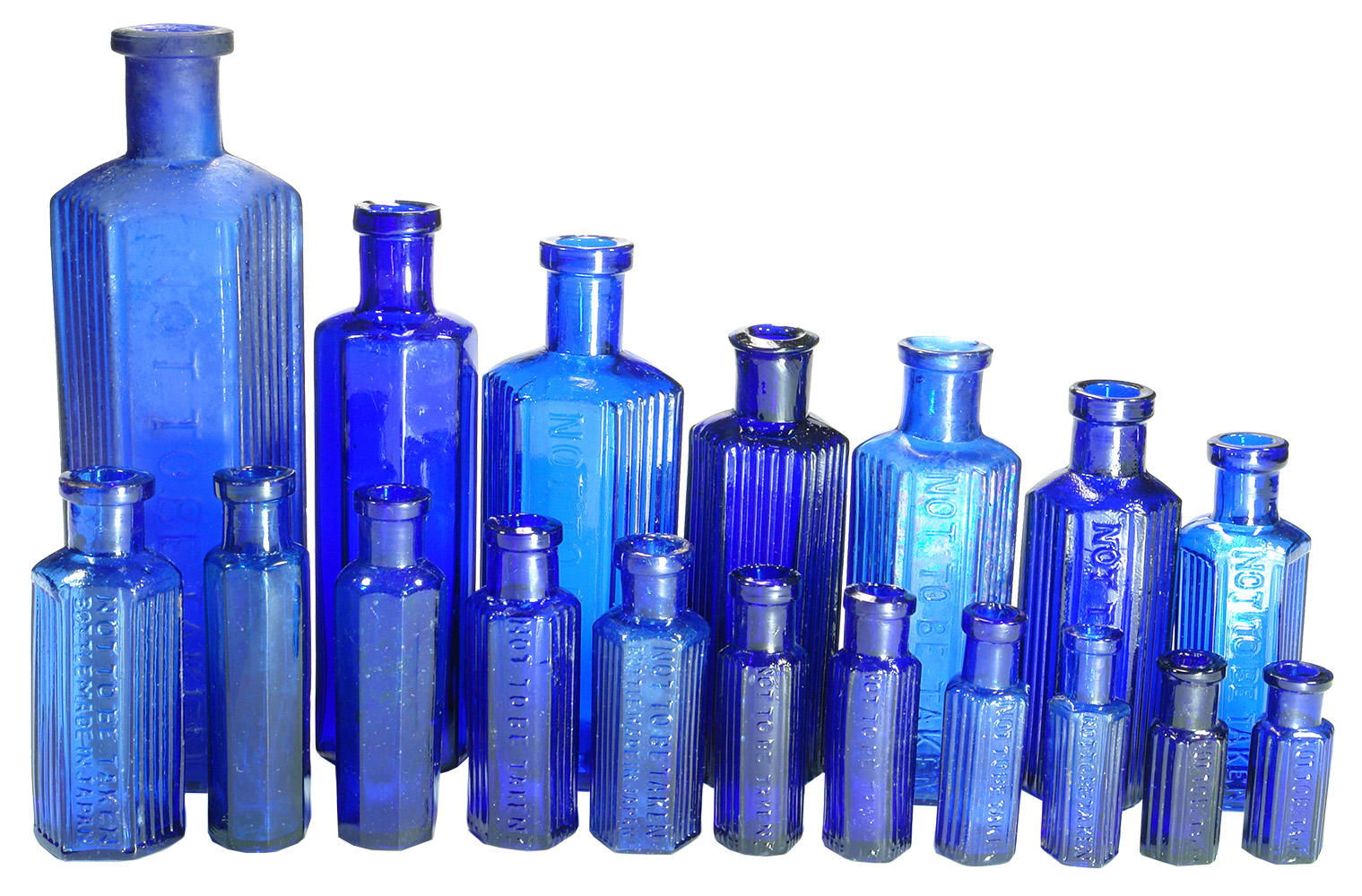 Collection Cobalt Blue Poison Bottles