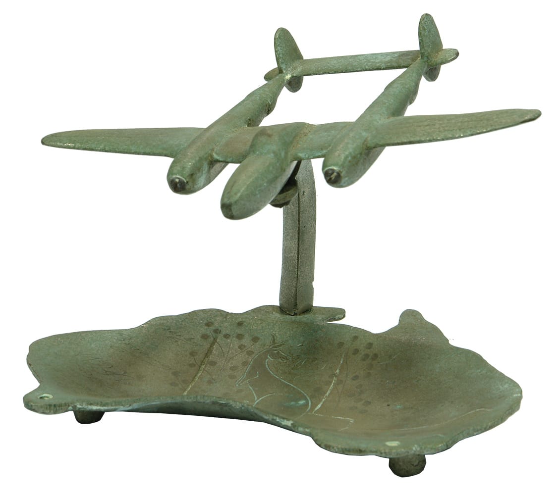 Trench Art Plane Australia Ashtray