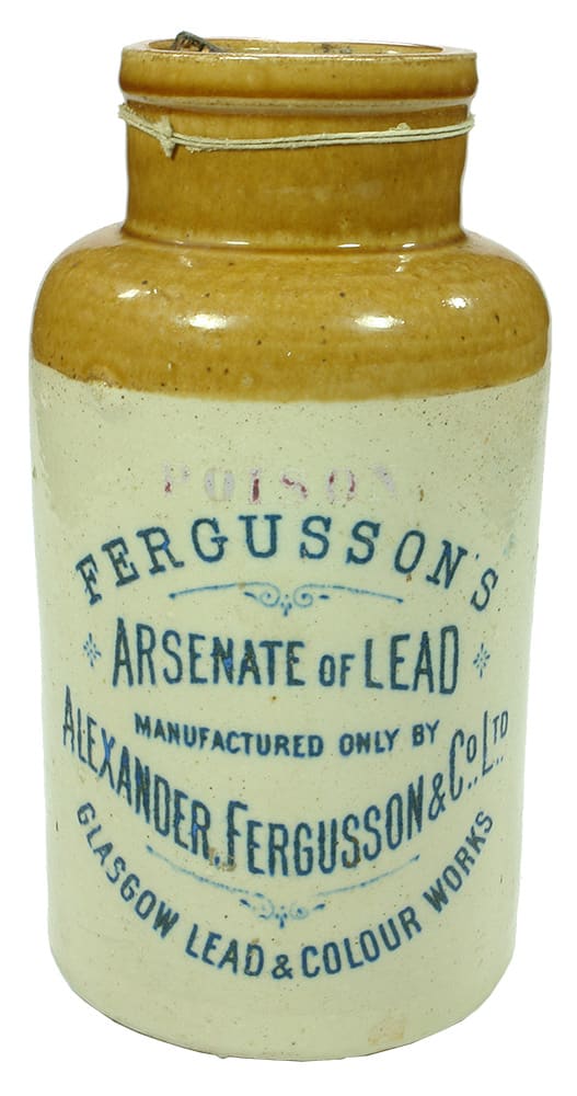 Fergusson's Arsenate of Lead Stoneware Jar