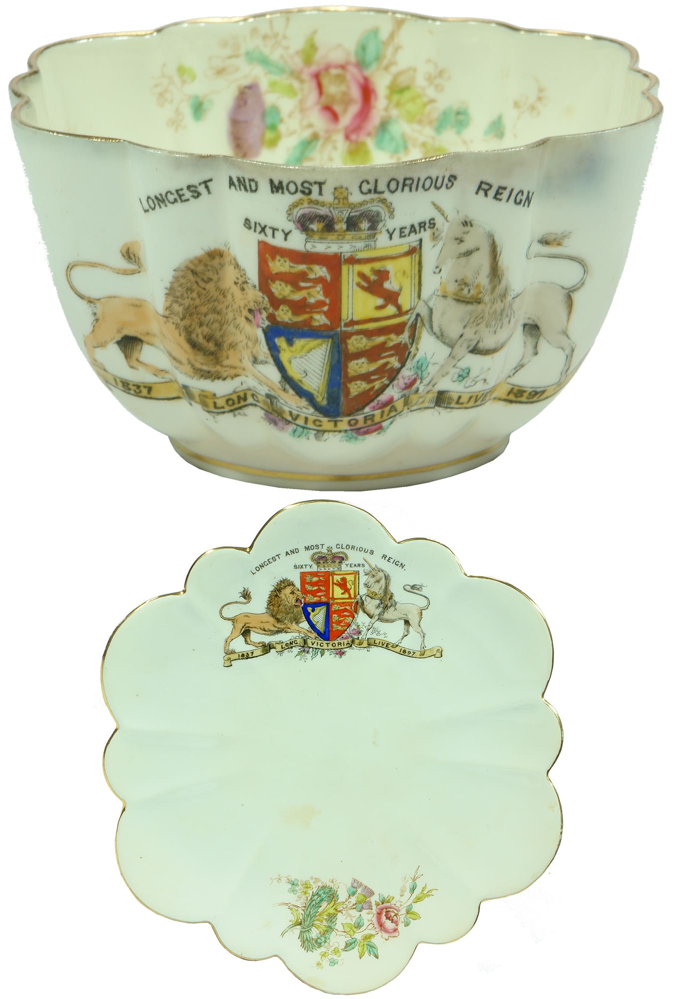 Foley China Queen Victoria Jubilee 1837 1897 Plate Cup