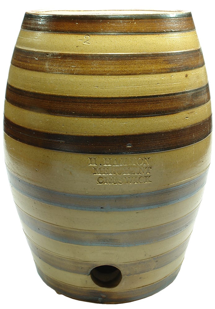Hammon Merchant Creswick Stoneware Banded Barrel