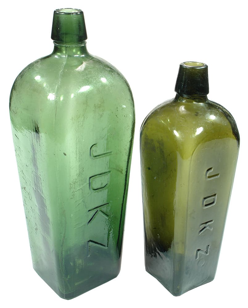 JDKZ Antique Old Gin Bottles
