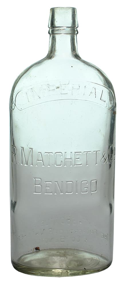Matchett Bendigo Quart Whisky Wine Bottle