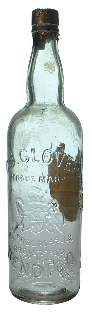 Glover Bendigo Labelled Cordial Bottle