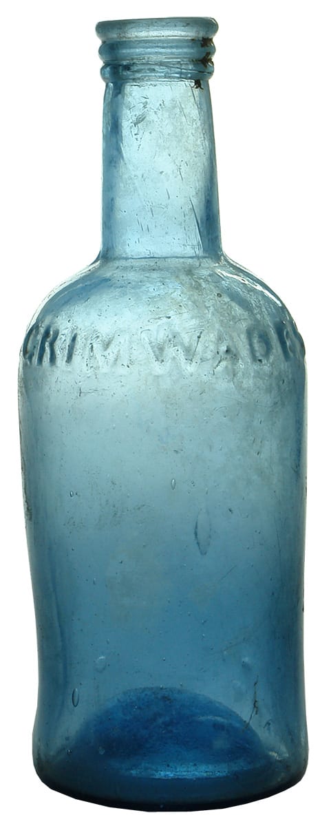Grimwade's Patent Milk Blue Glass Bottle