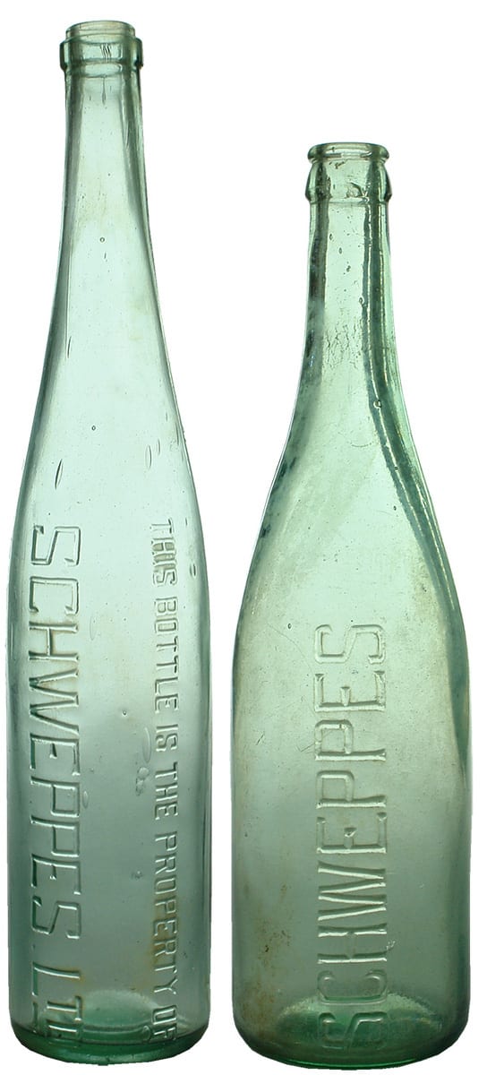 Schweppes Lemonade Cordial Vintage Bottles